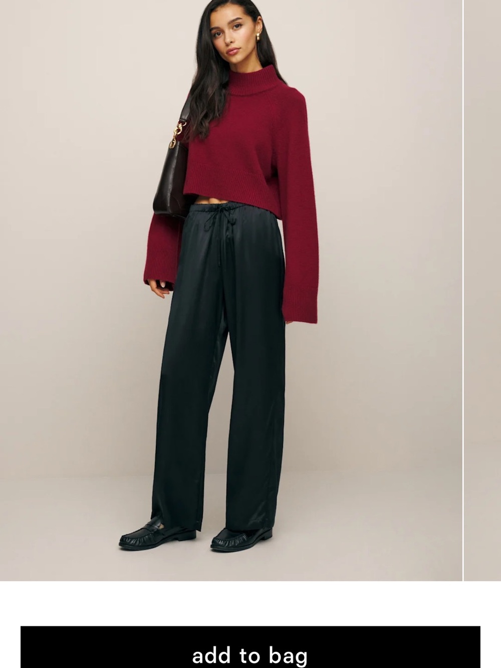 Reformation Olina Silk Pant